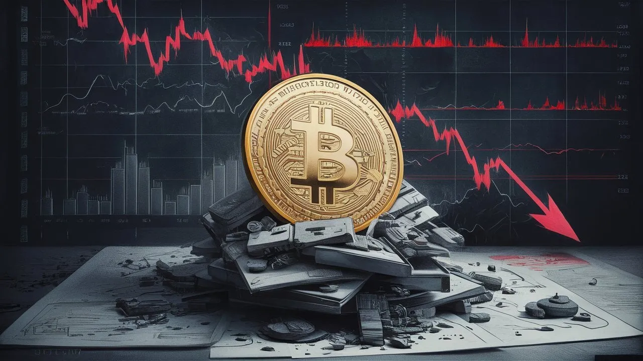 Bitcoin price chart showing potential dip and trader concerns over liquidation risks