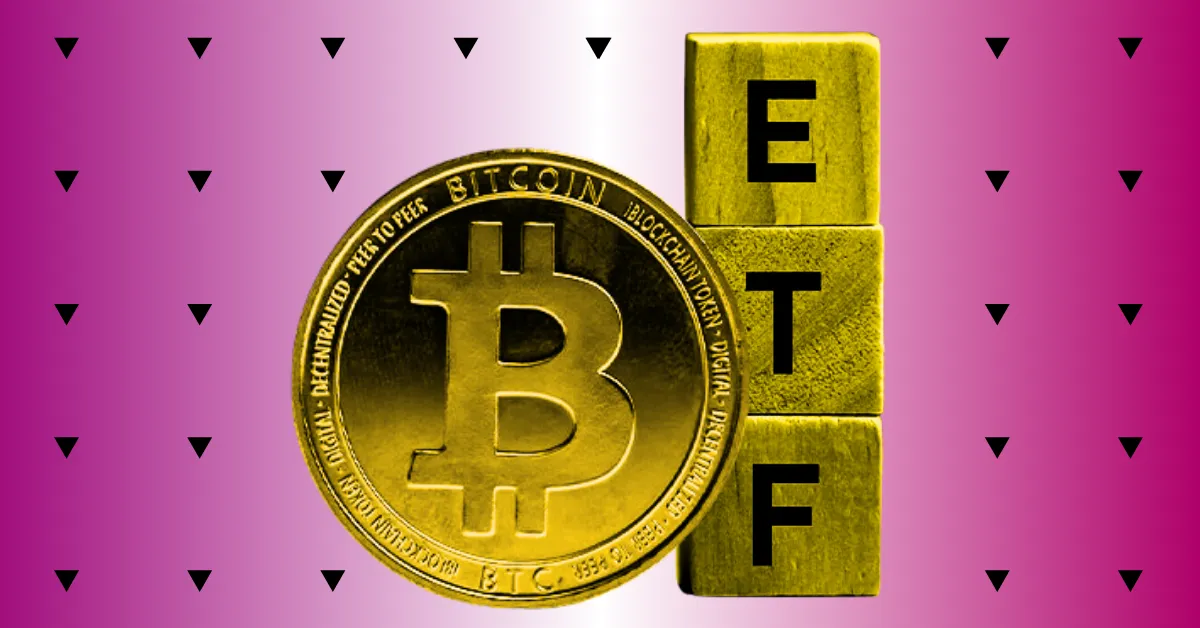 Bitcoin ETF inflows chart showing surge with BTC price trends.