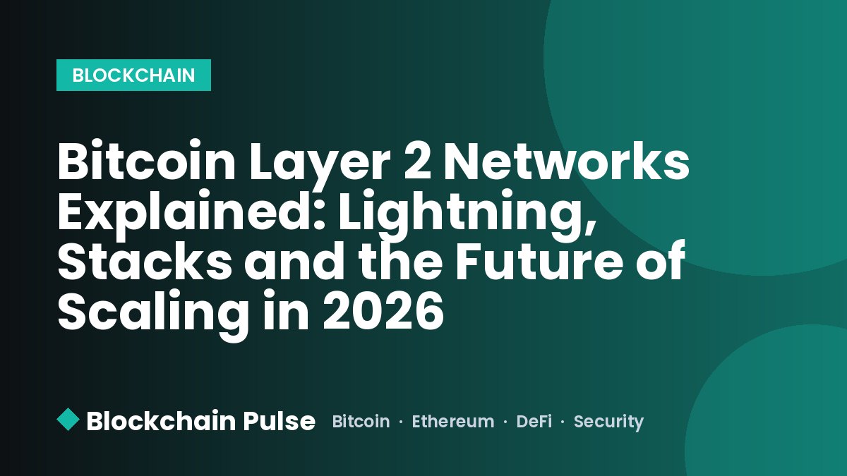 Bitcoin Layer 2 Networks Explained: Lightning, Stacks and the Future of Scaling in 2026