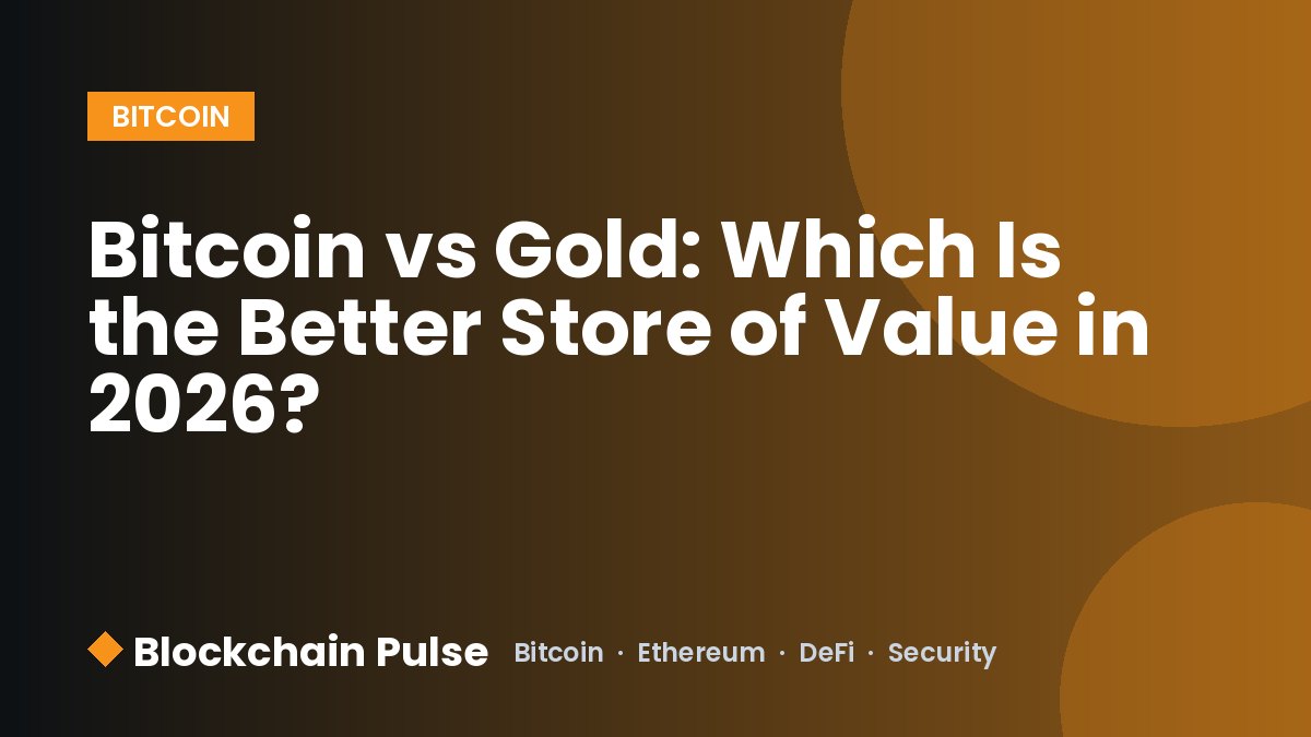 Bitcoin vs Gold: Which Is the Better Store of Value in 2026?