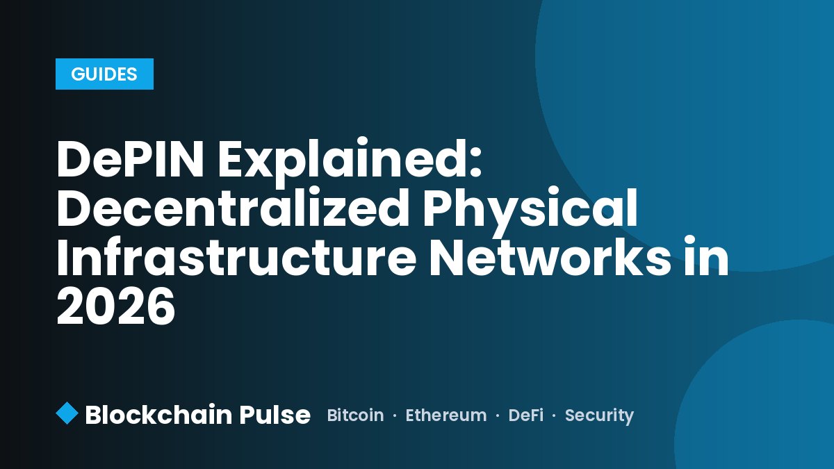 DePIN Explained: Decentralized Physical Infrastructure Networks in 2026