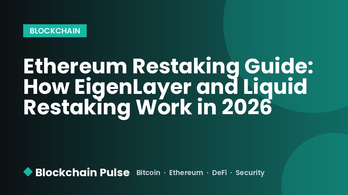 Ethereum Restaking Guide: How EigenLayer and Liquid Restaking Work in 2026