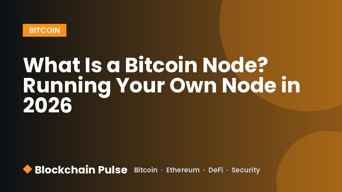 What Is a Bitcoin Node? Running Your Own Node in 2026